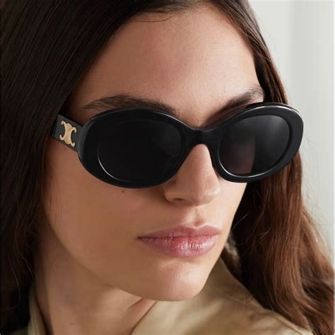 CELINE Triomphe 52mm Oval Sunglasses 